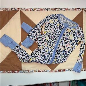 Little Sleepies Multicolor Leopard Baby Onesie